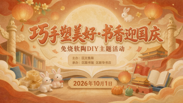 “巧手塑美好·书香迎国庆”免烧软陶DIY主题活动招募啦！大家快来参与吧！